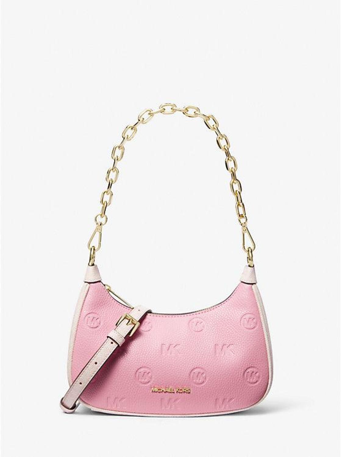 Cora Medium Logo Embossed Shoulder Bag