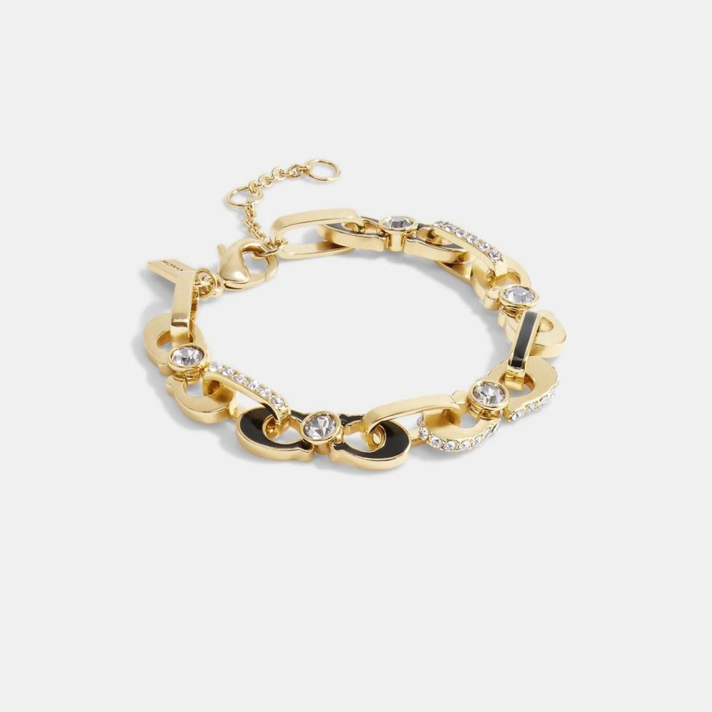 Coach Outlet Signature Link Enamel Pavé Bracelet