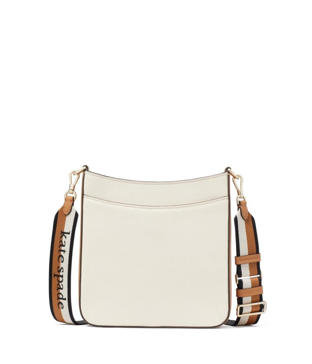 Hudson Colorblocked Pebbled Leather Messenger Crossbody