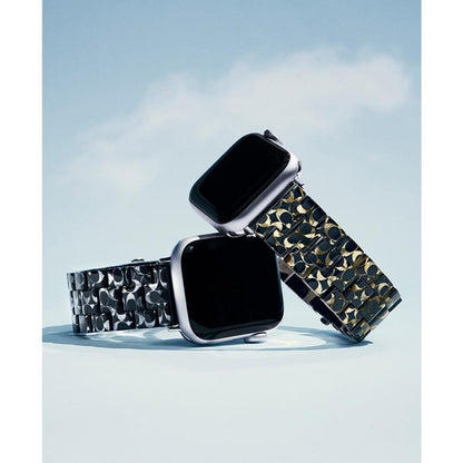 Women's Black Tortoise Signature C Resin Bracelet for 38mm, 40mm, 41mm Apple Watch