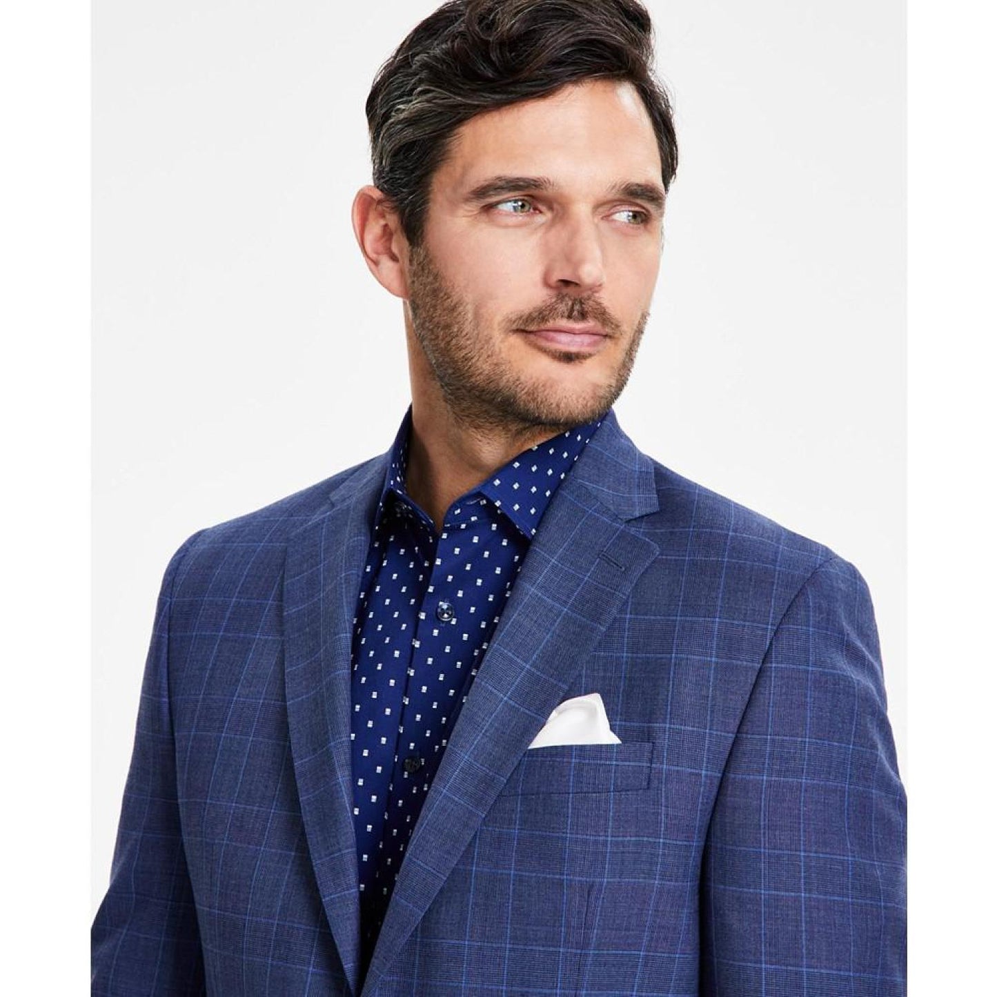 Men's Classic-Fit Stretch Wool-Blend Suit Jacket