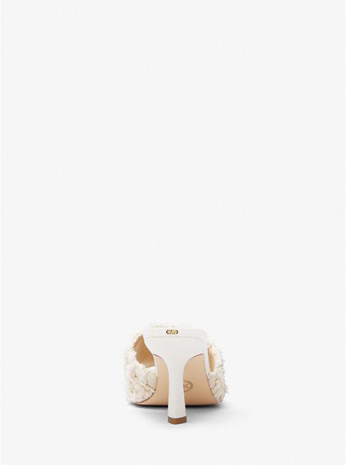 Tessa White Denim Mule Sandal