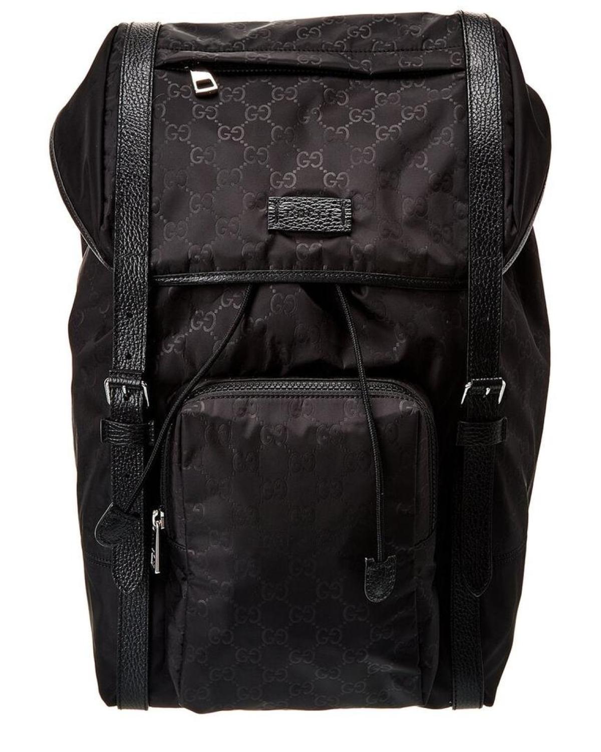 Gucci GG Nylon & Leather Backpack