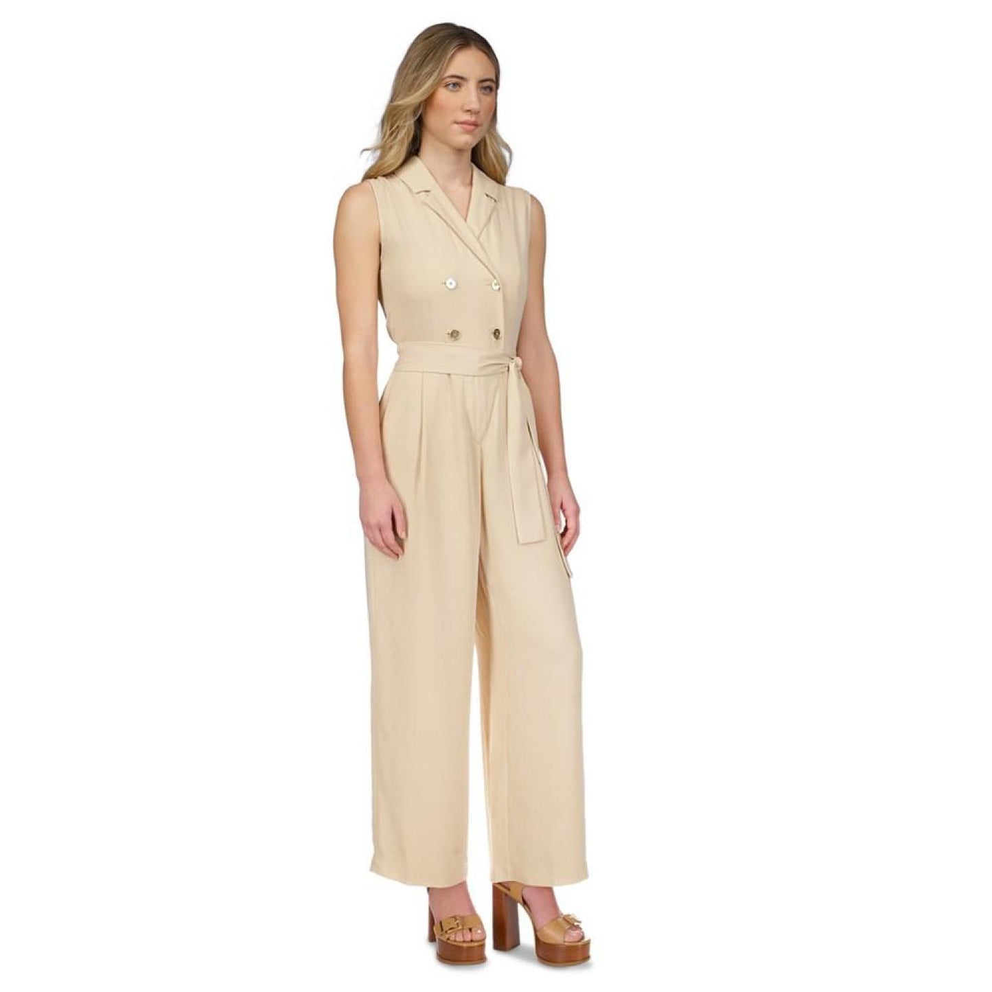 Women's Drapey Crepe Sleeveless Jumpsuit