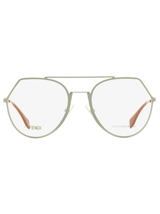 Fendi Women's Oval Eyeglasses FF0329 6LB Ruthenium 53mm