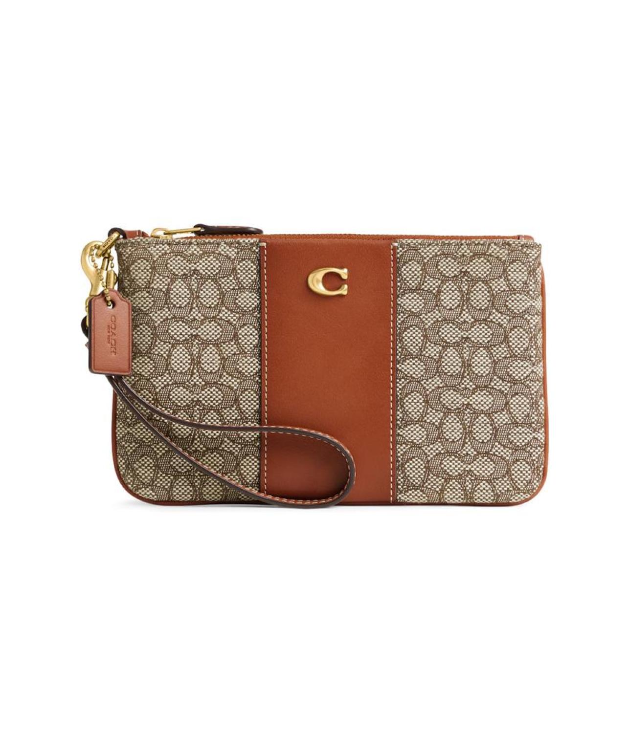 Mini Signature Jacquard Small Wristlet