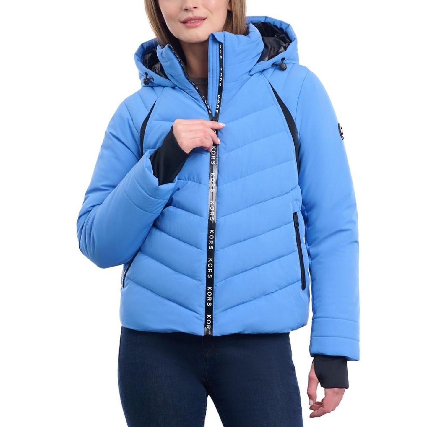 Women's Logo Hooded Puffer Coat