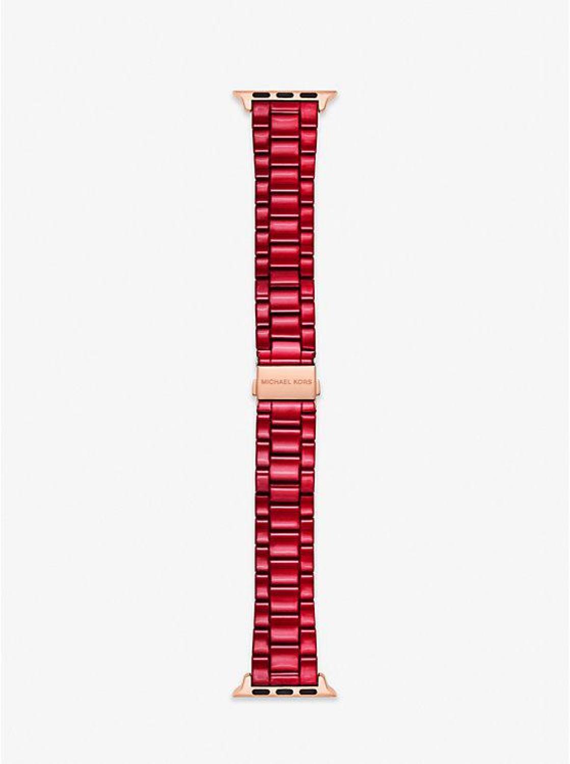 Red-Coated Stainless Steel Strap For Apple Watch®