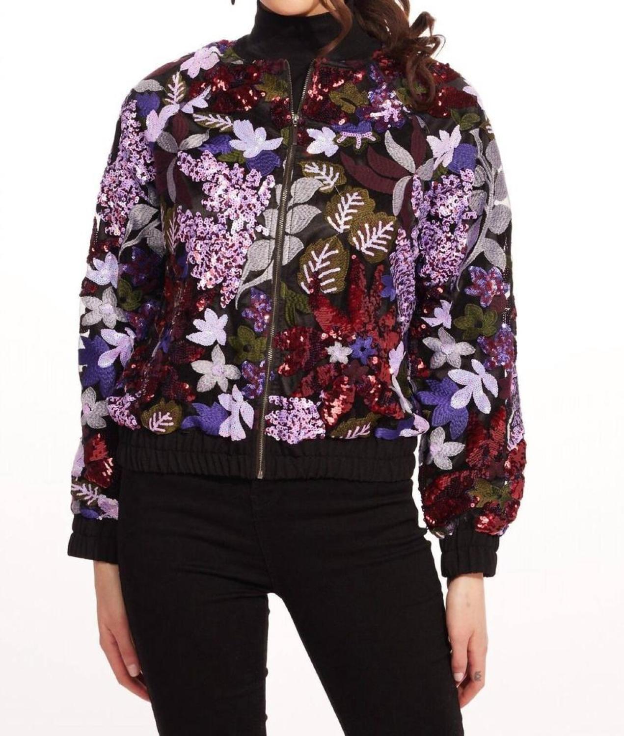 Othelo Bomber Jacket In Tempest Bloom