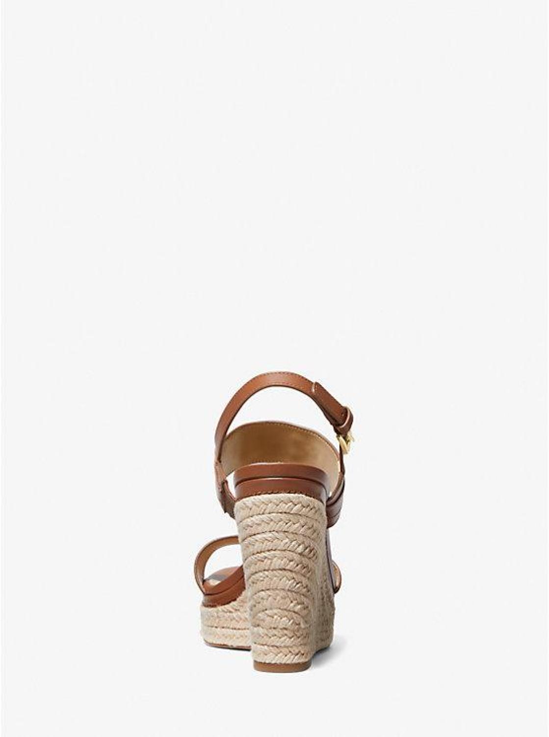 Farrah Leather Wedge Sandal