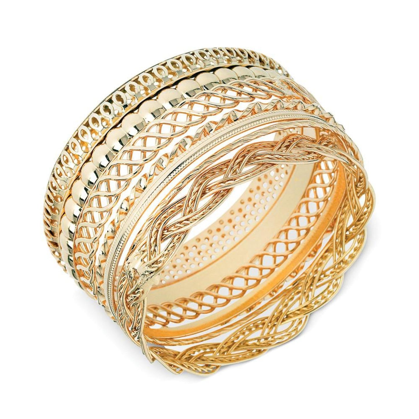 Textured Bangle Bracelet Set