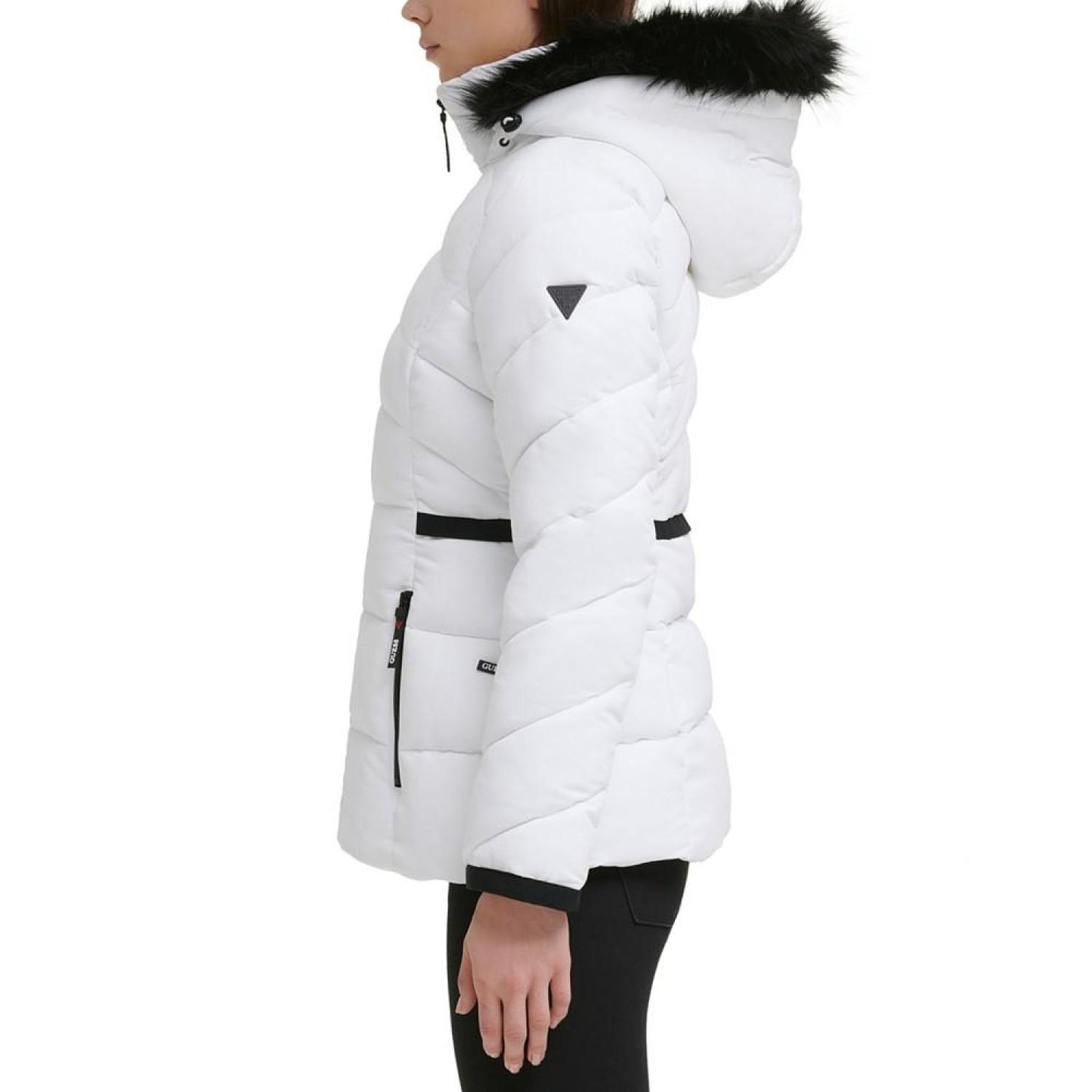 Women's Faux-Fur-Trim Hooded Puffer Coat