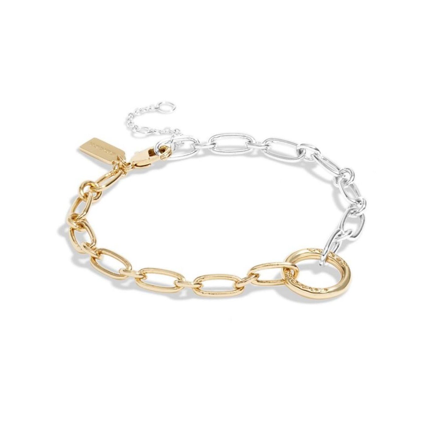 Two-Tone Signature Logo Charm Starter Bracelet