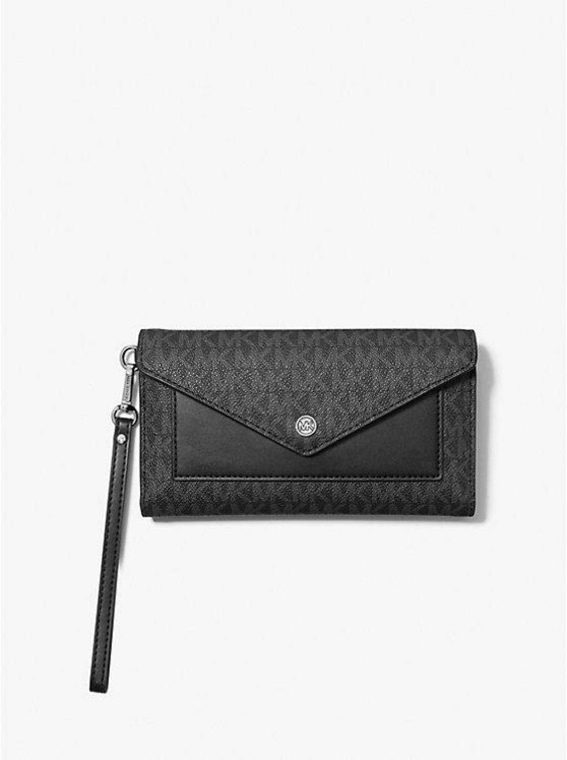 Jet Set Large Signature Logo Envelope Wristlet