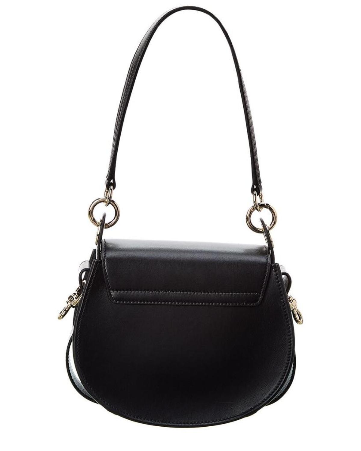 Chloé Tess Small Leather & Suede Shoulder Bag