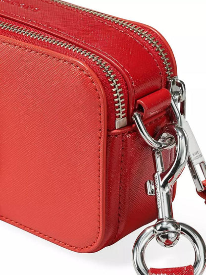 The Snapshot Bicolor Leather Crossbody Bag