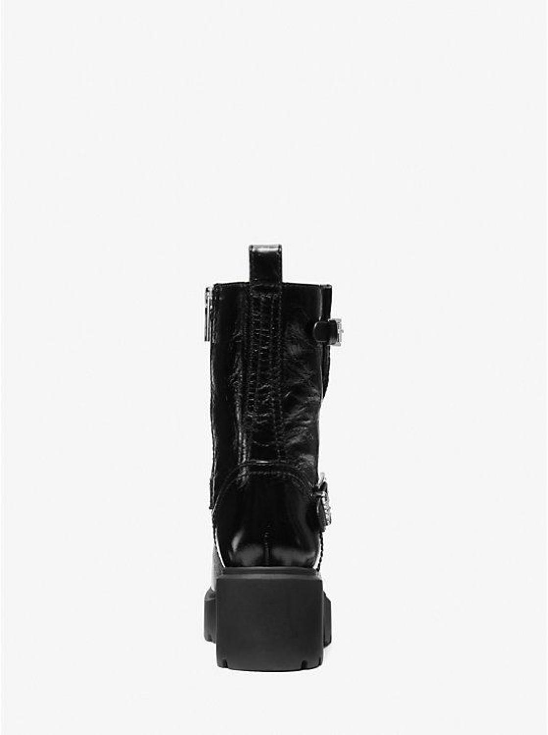 Perry Crinkled Patent Leather Boot