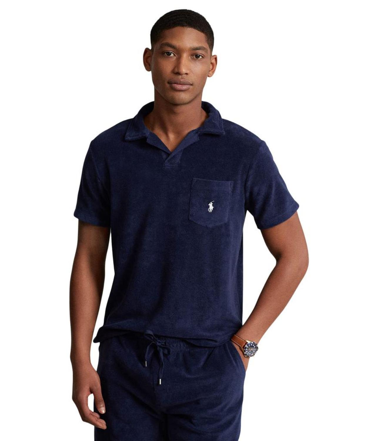 Cotton-Blend Terry Polo Shirt