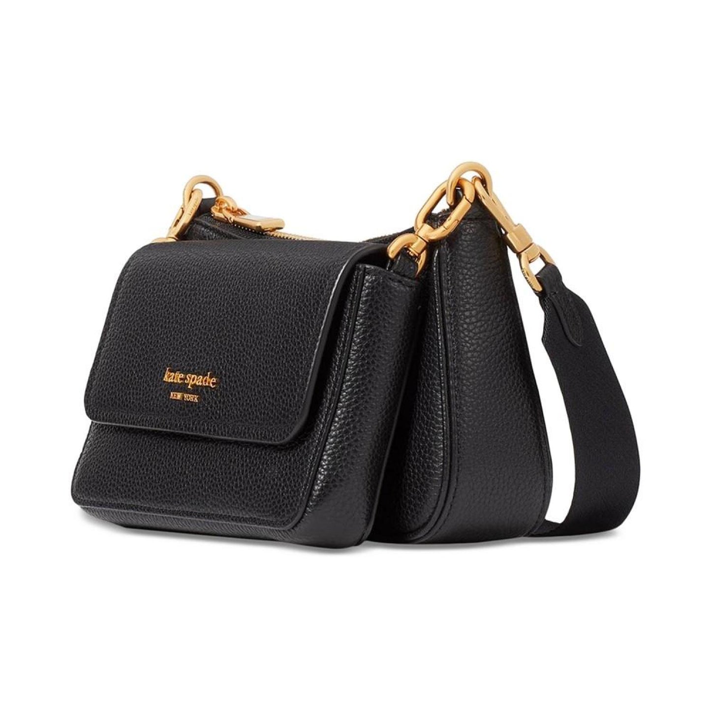 Double Up Small Pebbled Leather Crossbody