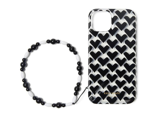 Modernist Hearts Printed TPU Phone Case 14 Pro with Wristlet