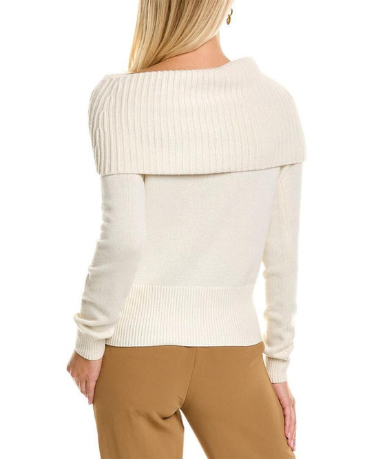 Michael Kors Asymmetric Cuff Cashmere Pullover