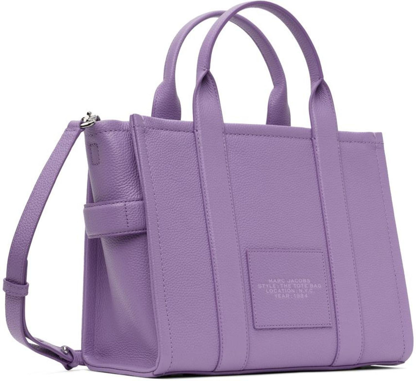 Purple 'The Leather Medium Tote Bag' Tote