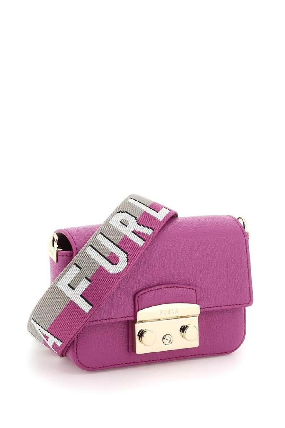 Furla Metropolis Logo Engraved Shoulder Bag