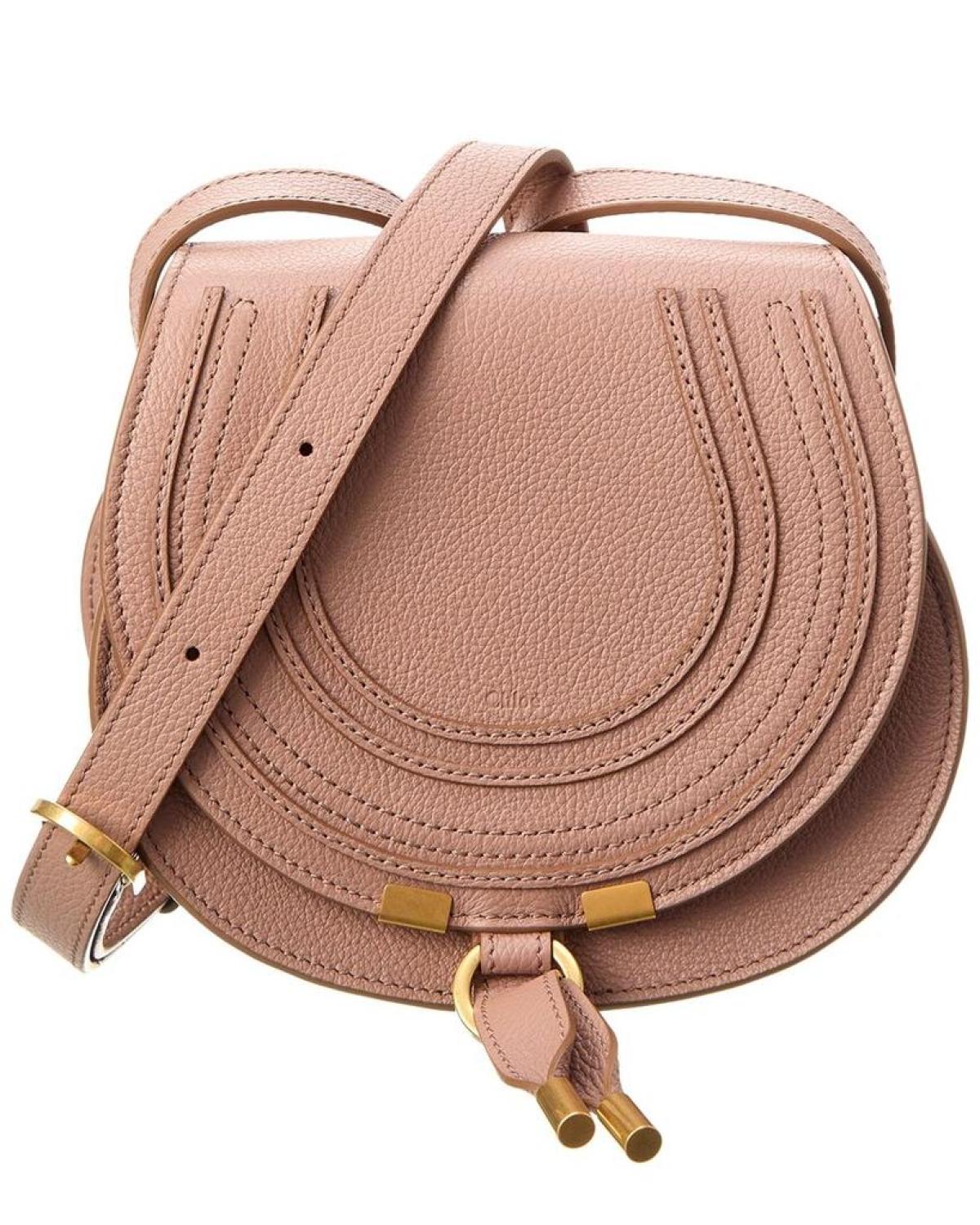 Chloé Marcie Small Leather Saddle Bag