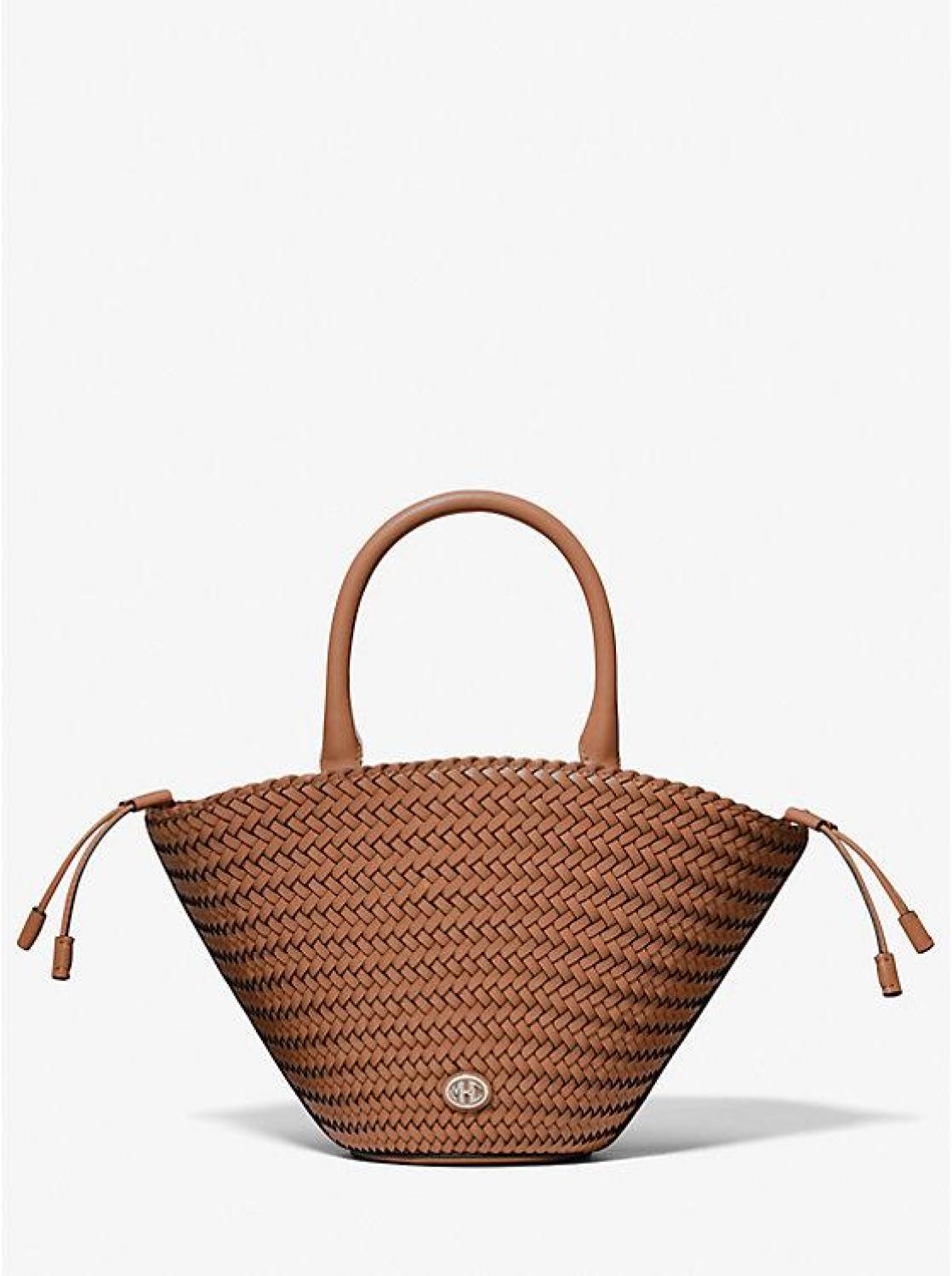 Audrey Woven Leather Market Bag