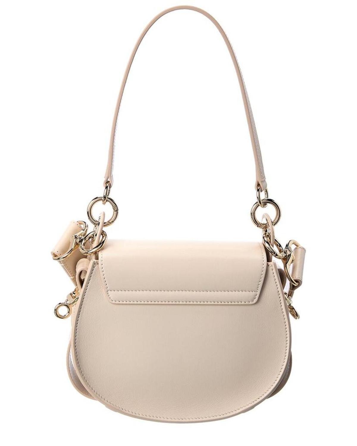 Chloé Tess Small Leather & Suede Shoulder Bag