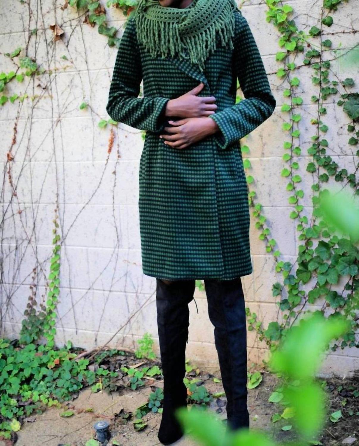 Chester Coat In Green Dot