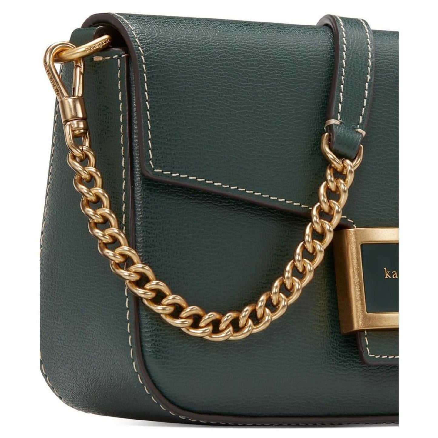 Katy Textured Leather Flap Chain Crossbody