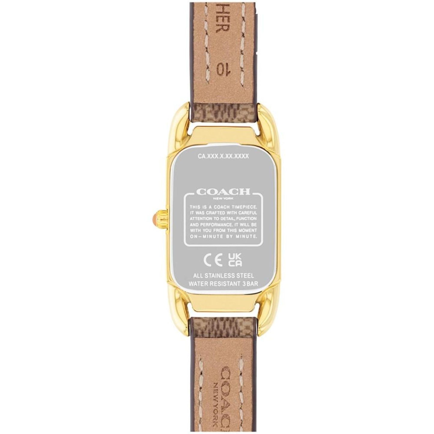 Women's Cadie Tan Signature Canvas Strap Watch, 28.5 x 17.5mm