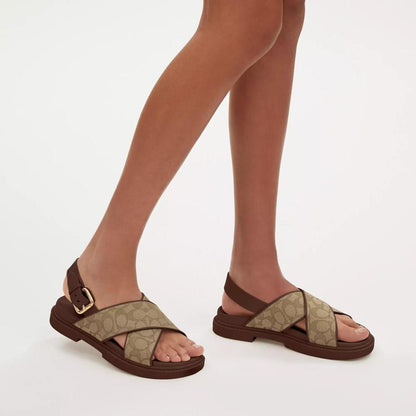 Coach Outlet Fraser Sandal In Signature Jacquard