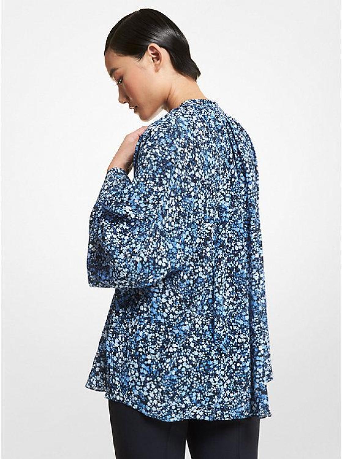 Floral Organic Silk Crepe De Chine Tunic