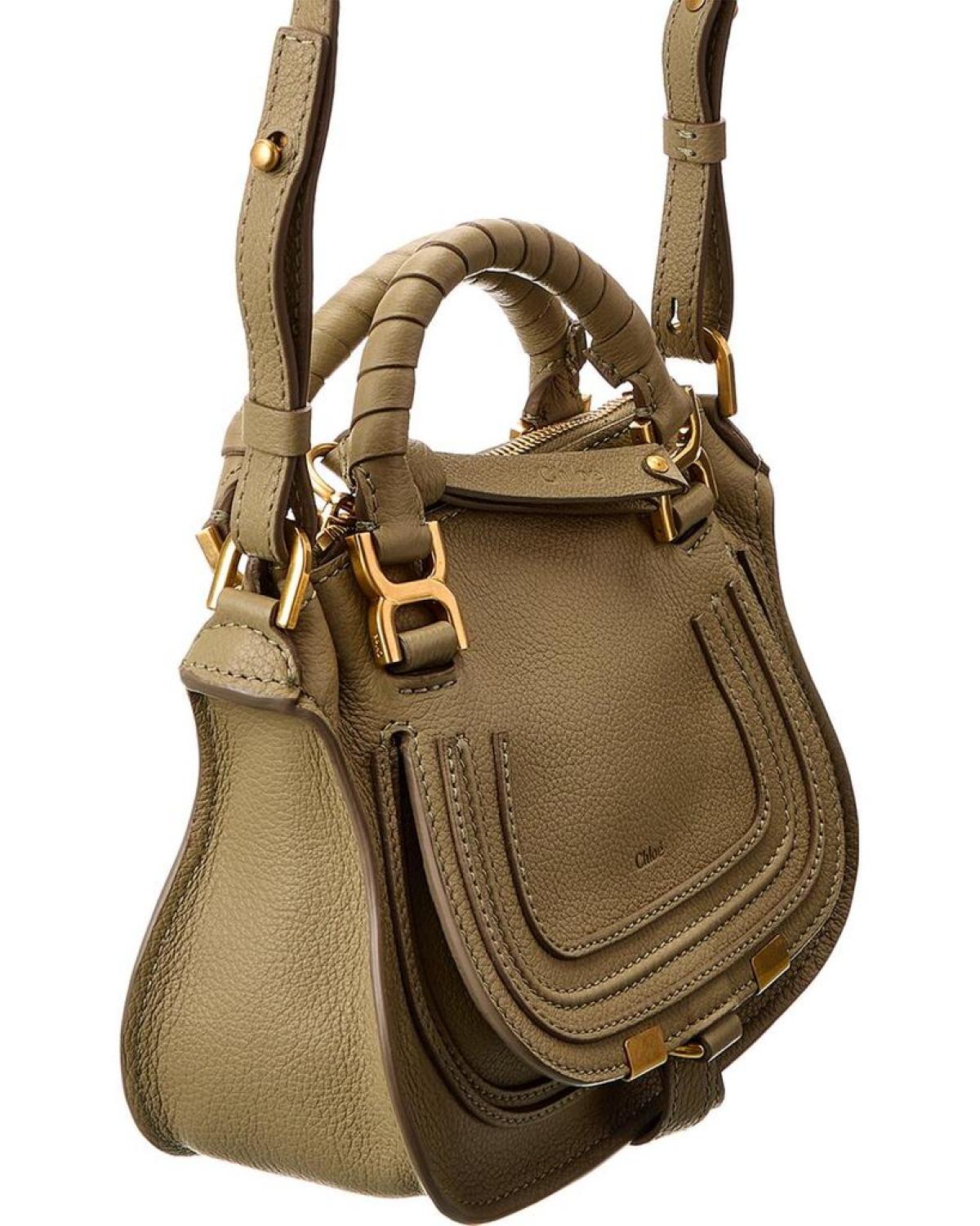 Chloé Marcie Mini Double Carry Leather Shoulder Bag