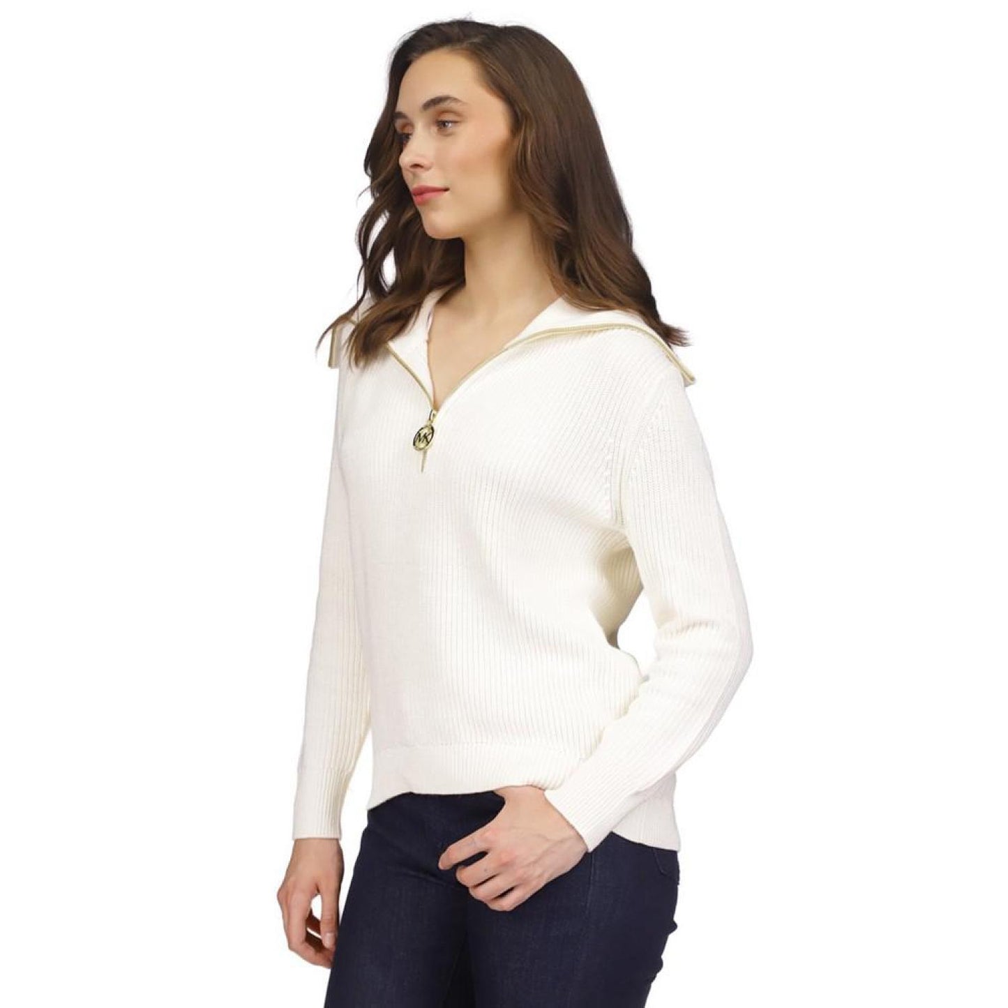 Women's Half-Zip Sweater, Regular & Petite