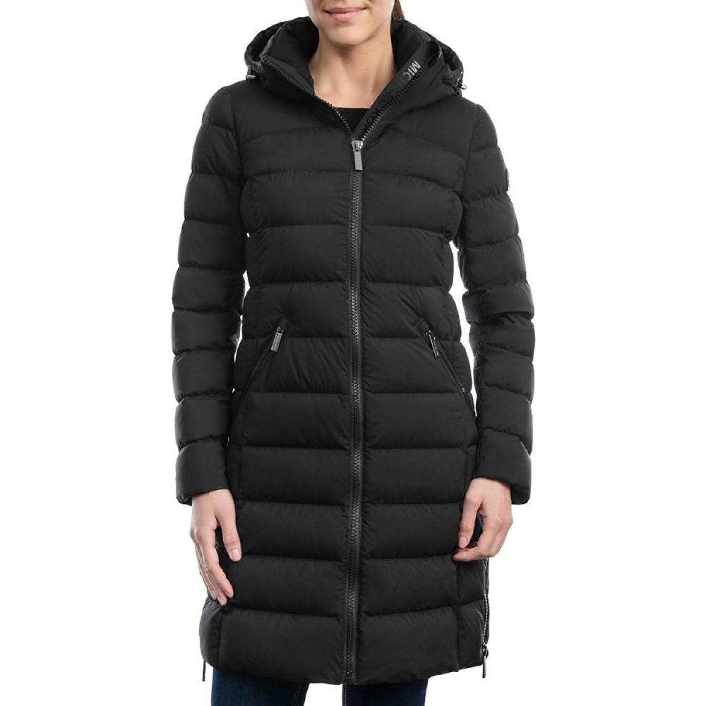 Women's Hooded Faux-Leather-Trim Puffer Coat, Created for Macy's