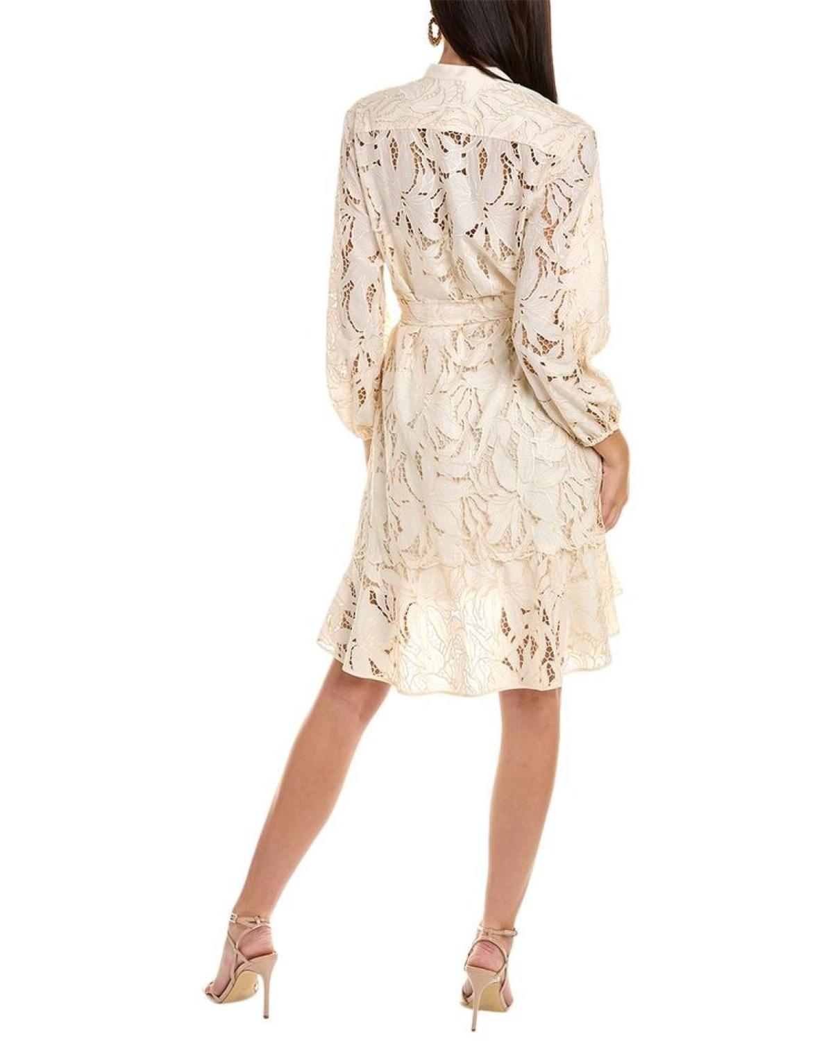 Marchesa Notte Lace Shirtdress