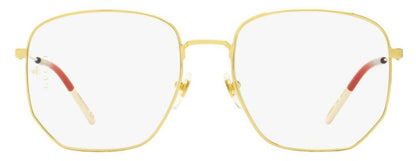 Gucci Women's Octagonal Eyeglasses GG0396O 002 Gold/Sylvie 56mm