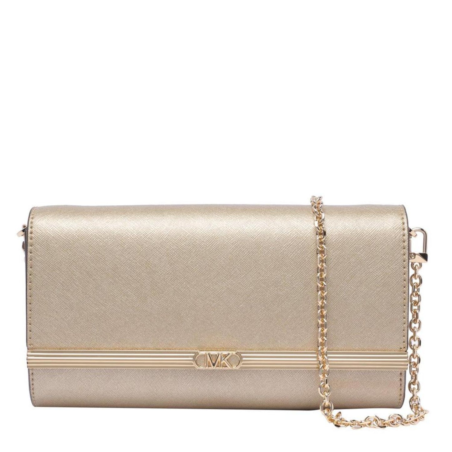 Michael Kors Mona Large Metallic Clutch Bag