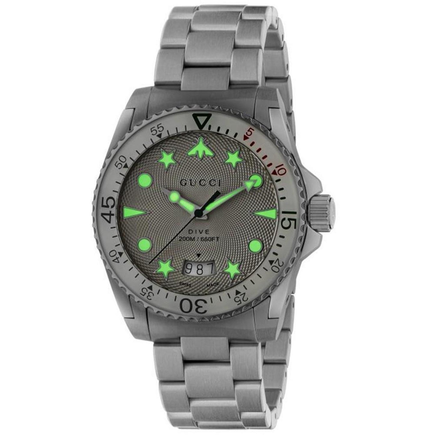 Men's Swiss Dive Stainless Steel Bracelet Watch 40mm