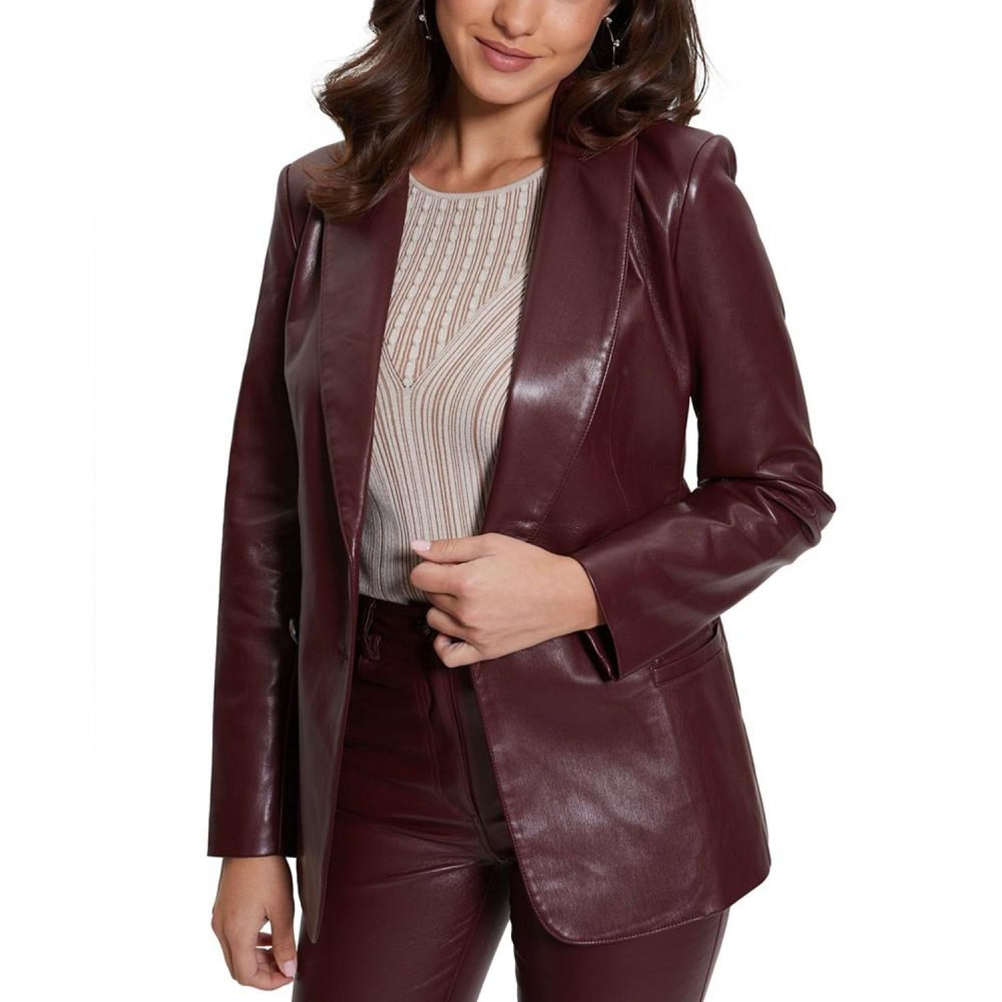 Women's Emelie Faux-Leather Blazer