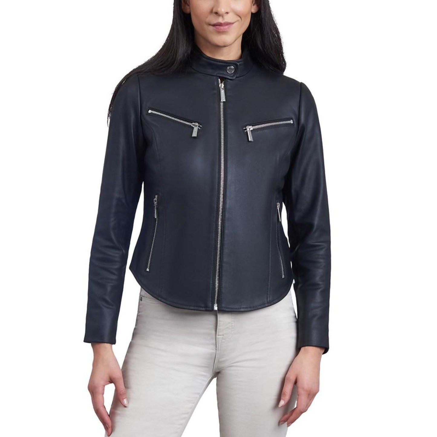 Women's Leather Racer Jacket