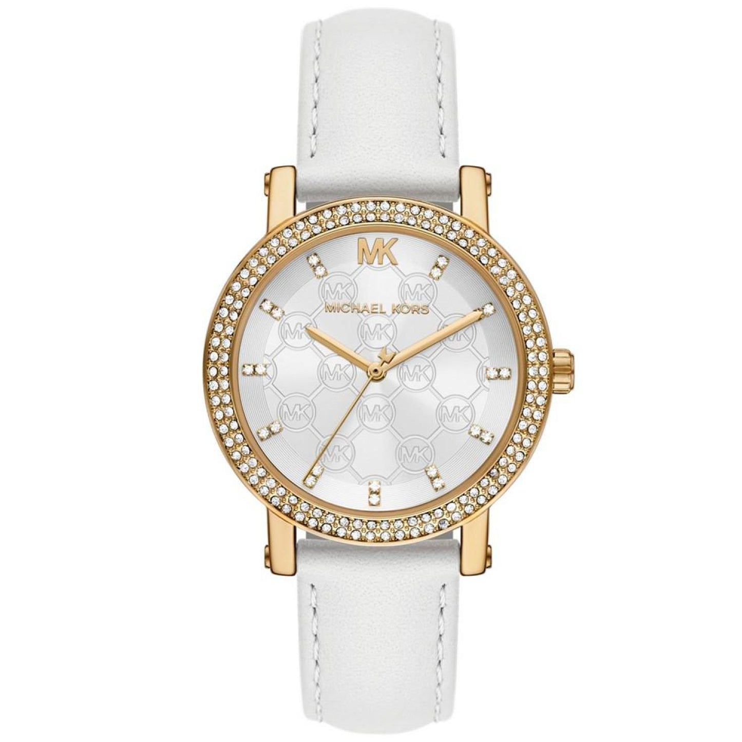 Women's Corey Three-Hand White Leather Watch 38mm