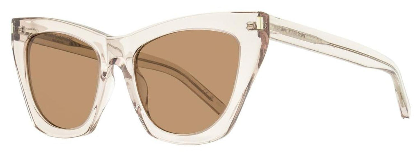 Saint Laurent Women's Cat Eye Sunglasses SL 214 Kate 018 Nude 55mm