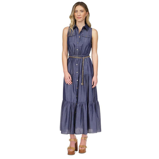 Women's Tiered Maxi Shirtdress, Regular & Petite