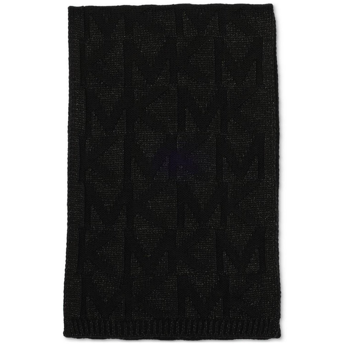 Women's Debossed Knit Metallic Beanie & Scarf Set