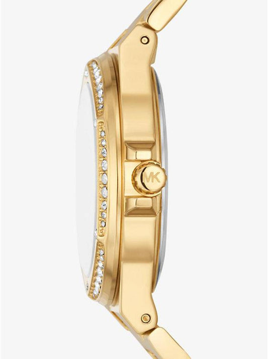 Lennox Pavé Logo Gold-Tone Logo Watch