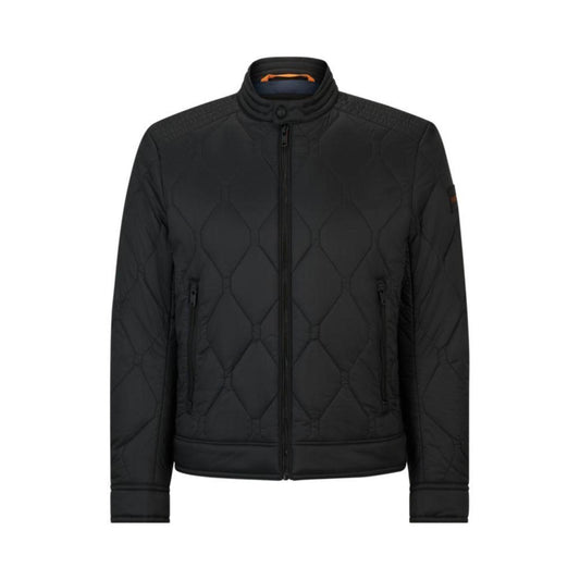 Biker jacket in water-repellent lightweight fabric with quilting